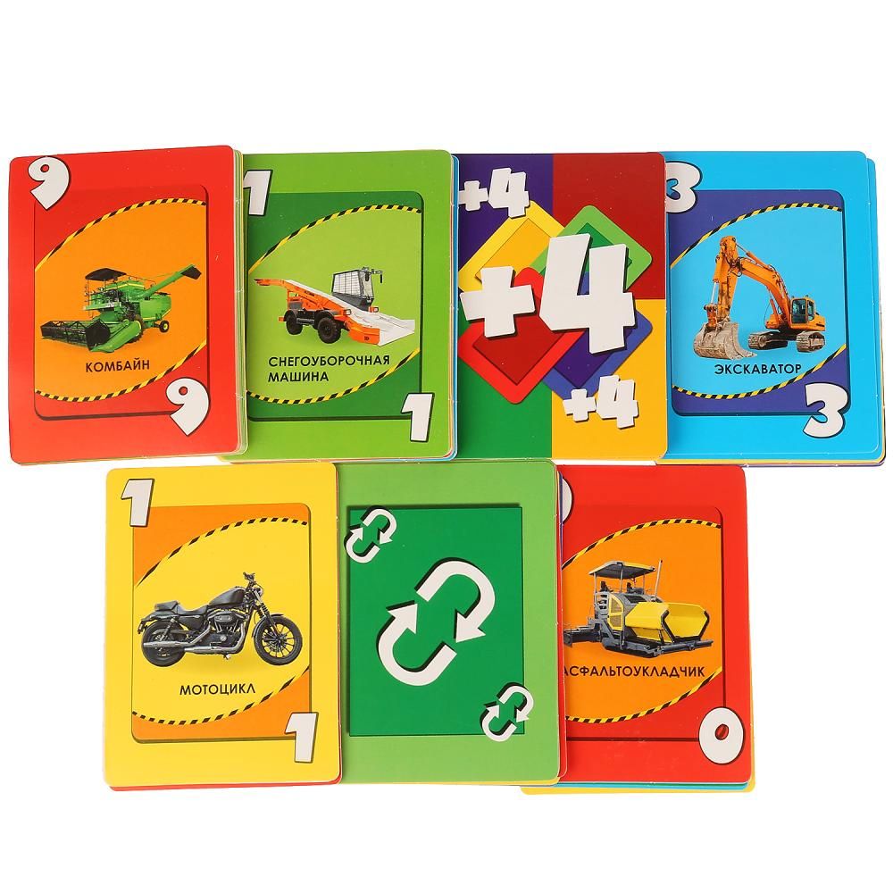 Карточки развивающие Уномания машины 72 карточки 4690590181041  Умные игры