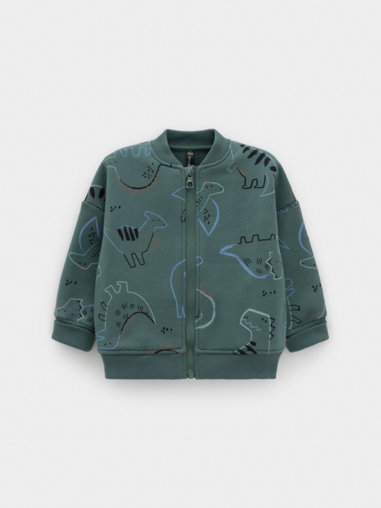 Бомбер для мальчика Crockid темно-зеленый 5611 Н019 к604