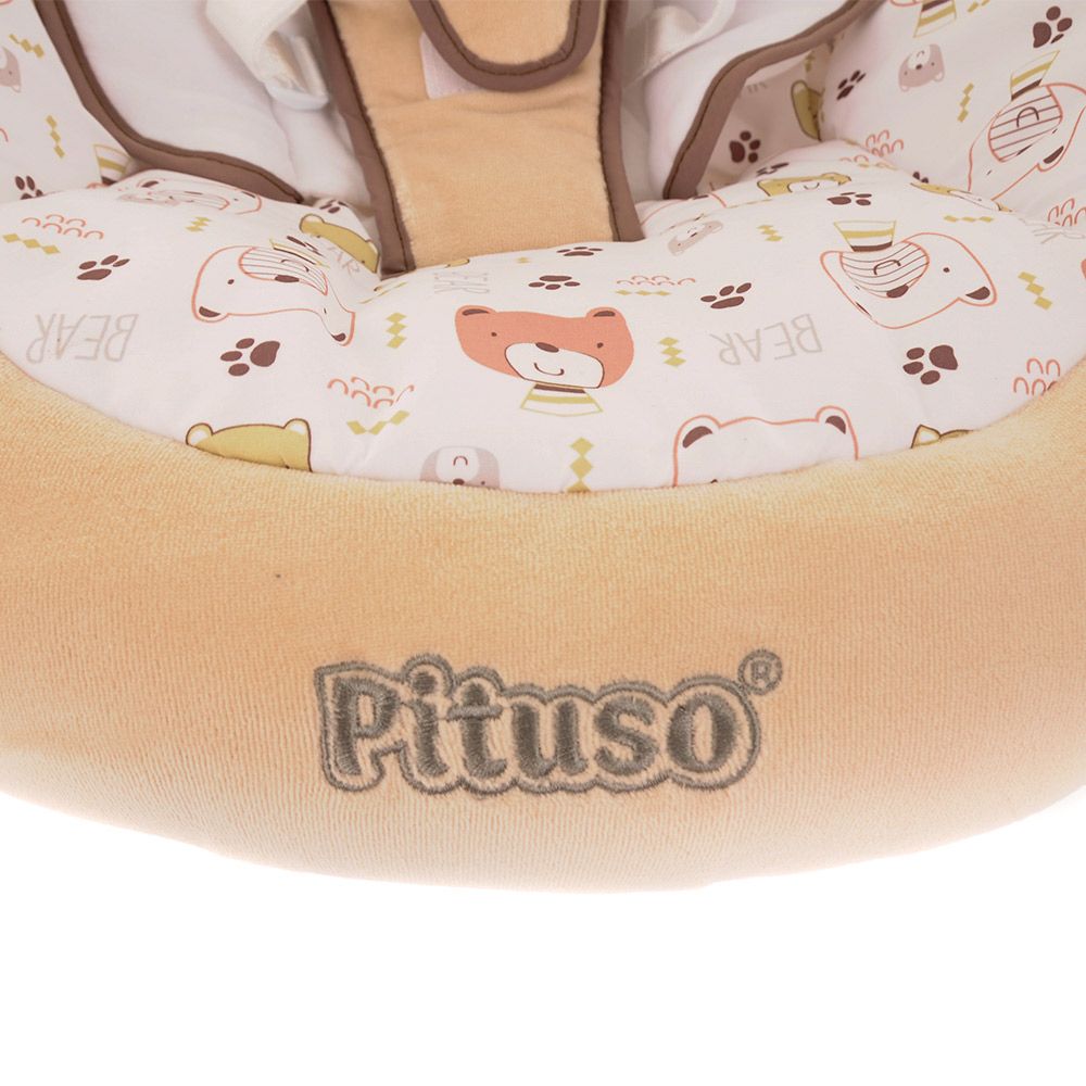 Электрокачели PITUSO CARINO Мишки бежевый*